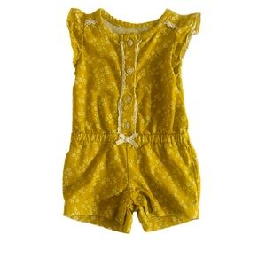 💖5/$25 SALE💖 0-3M Carter's Baby Girl Yellow Floral Romper